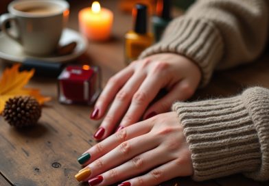 Jesienny manicure — wybór między matowym a błyszczącym efektem