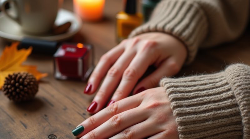 Jesienny manicure — wybór między matowym a błyszczącym efektem